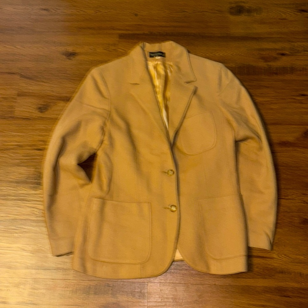 Woman wool  camel color blazer